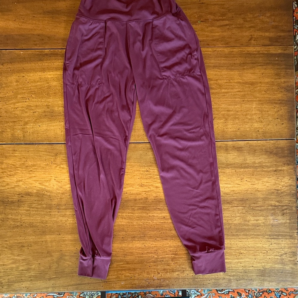 High-Waist Wine Jogger Pants